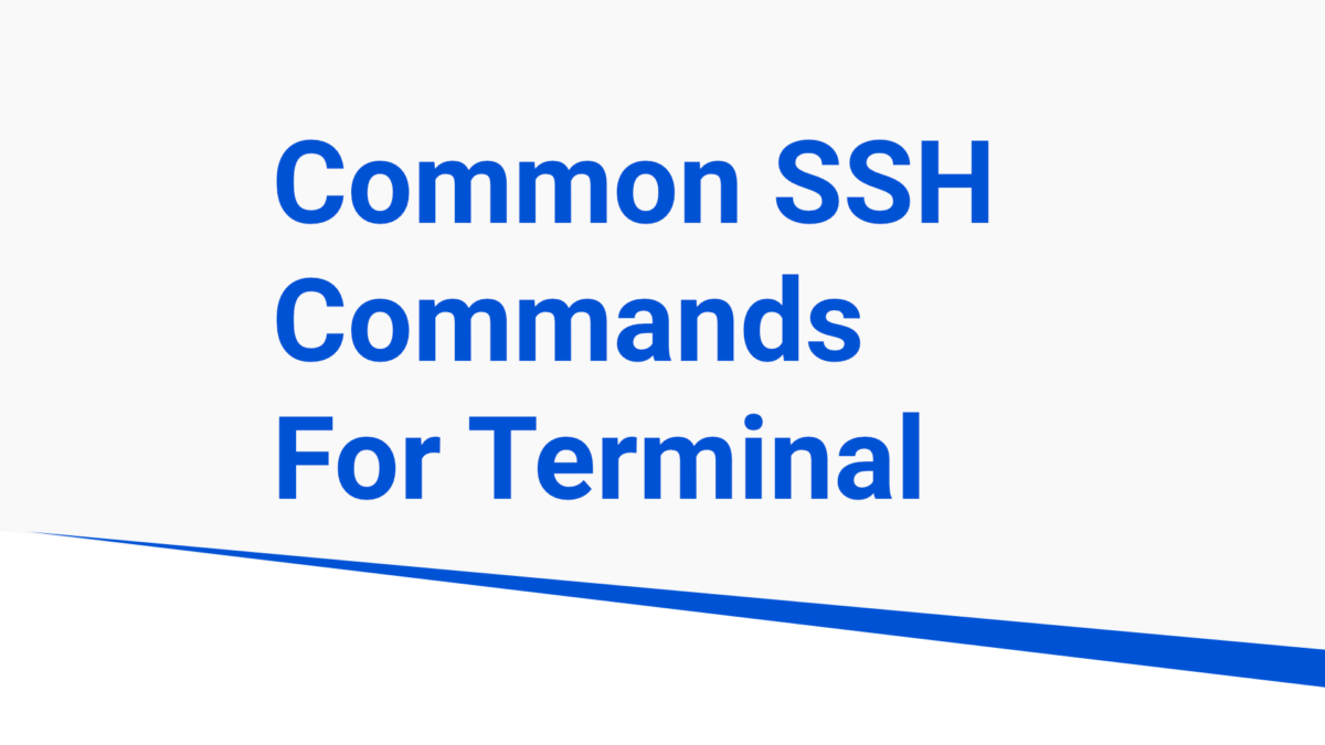 common ssh commands